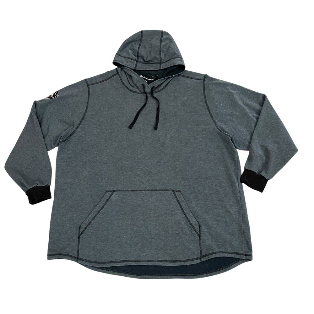 DragonWear FR Elements Cyclone 4XL Pull-Over Grey Hoodie DFMC143 Made in the USA